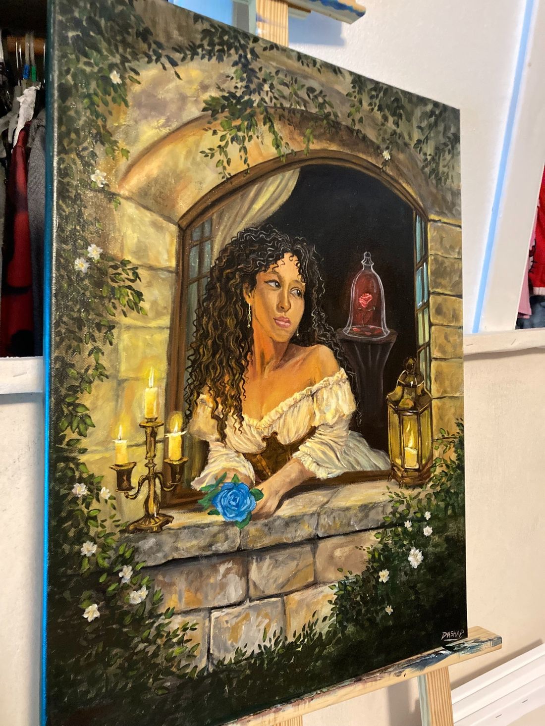 Princess Awaits on the easel in Dyasha's studio
